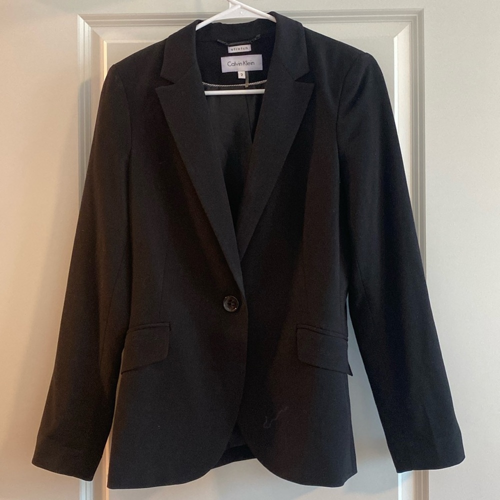 Calvin Klein Stretch Cinched Blazer